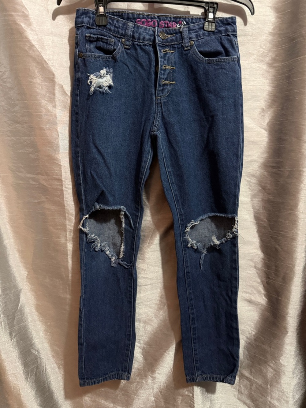 GOGO Dark Blue Distressed Kids' Jeans